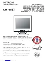 Предварительный просмотр 1 страницы Hitachi CM715ET User Manual