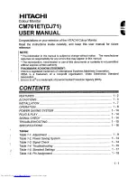 Предварительный просмотр 3 страницы Hitachi CM761ET User Manual