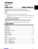 Предварительный просмотр 3 страницы Hitachi CM821FET User Manual