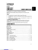 Preview for 4 page of Hitachi CM827ET User Manual