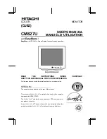 Preview for 1 page of Hitachi CM827U User Manual