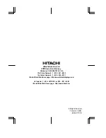 Preview for 29 page of Hitachi CM827U User Manual