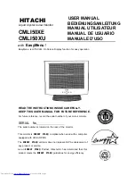 Preview for 1 page of Hitachi CML150XE User Manual