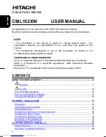 Предварительный просмотр 5 страницы Hitachi CML152XW - 15" LCD Monitor User Manual