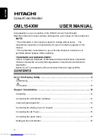 Предварительный просмотр 5 страницы Hitachi CML154XW User Manual