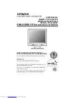 Hitachi CML155XW V Plus User Manual preview