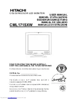 Hitachi CML171SXW User Manual preview