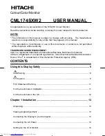 Предварительный просмотр 4 страницы Hitachi CML174SXW2 User Manual