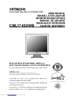 Предварительный просмотр 1 страницы Hitachi CML174SXWB User Manual