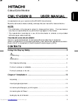 Предварительный просмотр 4 страницы Hitachi CML174SXWB User Manual