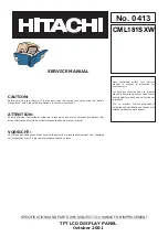 Hitachi CML181SXW Service Manual preview