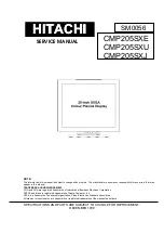 Hitachi CMP205SXE Service Manual предпросмотр