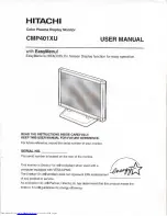 Hitachi CMP401XU User Manual preview