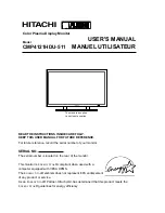 Предварительный просмотр 1 страницы Hitachi CMP4121HDU User Manual