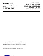 Hitachi CMP5000WXE User m User Manual preview