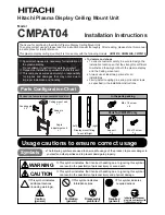 Hitachi CMPAT04 Installation Instructions Manual preview