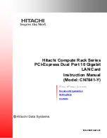 Preview for 1 page of Hitachi CN7841-Y Instruction Manual