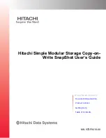 Hitachi Copy-on Write SnapShot User Manual preview