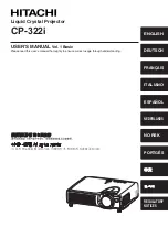 Preview for 2 page of Hitachi CP-322i User Manual