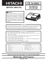 Hitachi CP-A100 Series Service Manual preview