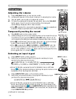 Предварительный просмотр 18 страницы Hitachi CP-A100 Series User Manual – Operating Manual