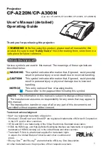 Hitachi CP-A220N User Manual preview