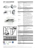 Предварительный просмотр 2 страницы Hitachi CP-A222WNM Technical Specifications