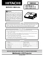 Hitachi CP-A52 A1B-20 Service Manual предпросмотр