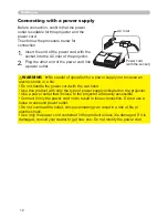 Preview for 12 page of Hitachi CP-A52 Series User Manual – Operating Manual