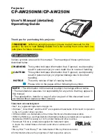 Hitachi CP-AW250N Operating Manual preview