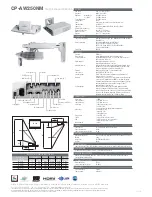 Предварительный просмотр 2 страницы Hitachi CP-AW250NM Technical Specifications