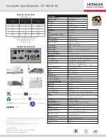 Hitachi CP-AW251N Quick Manual preview