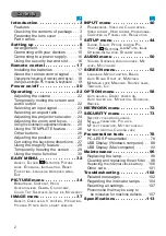 Preview for 2 page of Hitachi CP-BW301WN User Manual