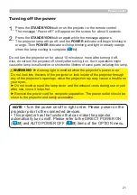 Preview for 21 page of Hitachi CP-BW301WN User Manual