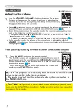 Preview for 22 page of Hitachi CP-BW301WN User Manual