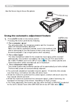 Preview for 25 page of Hitachi CP-BW301WN User Manual