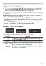 Preview for 31 page of Hitachi CP-BW301WN User Manual