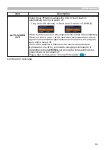 Preview for 59 page of Hitachi CP-BW301WN User Manual