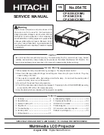 Предварительный просмотр 1 страницы Hitachi CP-C9SM Service Manual