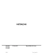 Предварительный просмотр 72 страницы Hitachi CP-C9SM Service Manual