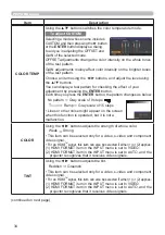 Preview for 34 page of Hitachi CP-CW250WN User Manual