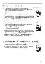 Preview for 21 page of Hitachi CP-CX250 User Manual