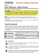 Preview for 2 page of Hitachi CP-D27WN User Manual