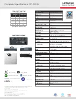 Preview for 3 page of Hitachi CP-D31N  guide Specifications