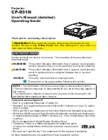 Hitachi CP-D31N  guide User Manual preview