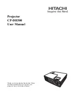 Hitachi CP-DH300 User Manual preview