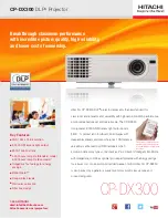 Preview for 1 page of Hitachi CP-DX300  guide Overview