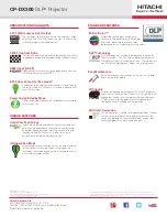 Preview for 2 page of Hitachi CP-DX300  guide Overview