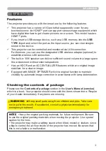 Preview for 3 page of Hitachi CP-EU4501WN User Manual