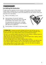 Preview for 17 page of Hitachi CP-EU4501WN User Manual